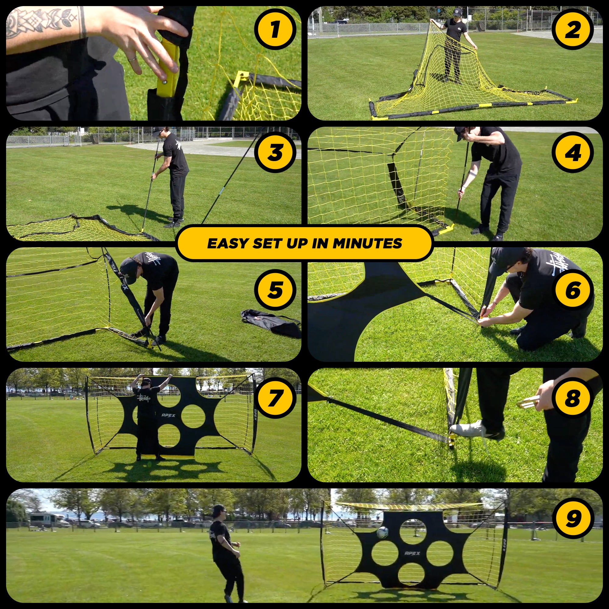 12x6' Soccer Net Easy set up in minutes