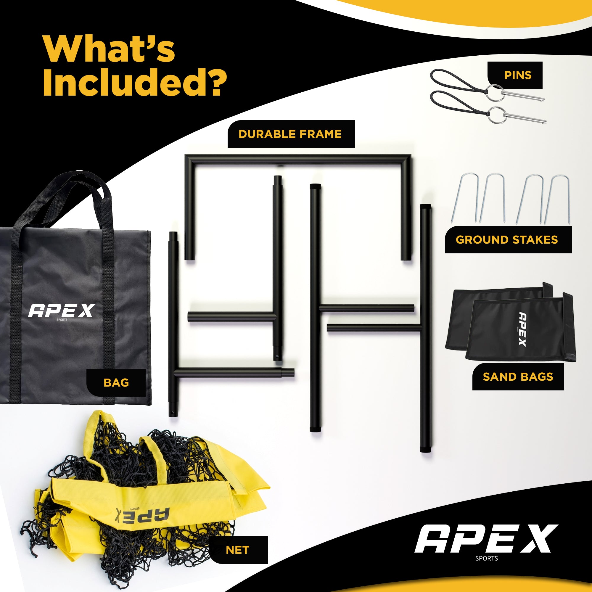 APEX Sports 9 Hole Pitching Target with Adjustable Strike Zone (18” x 23”)