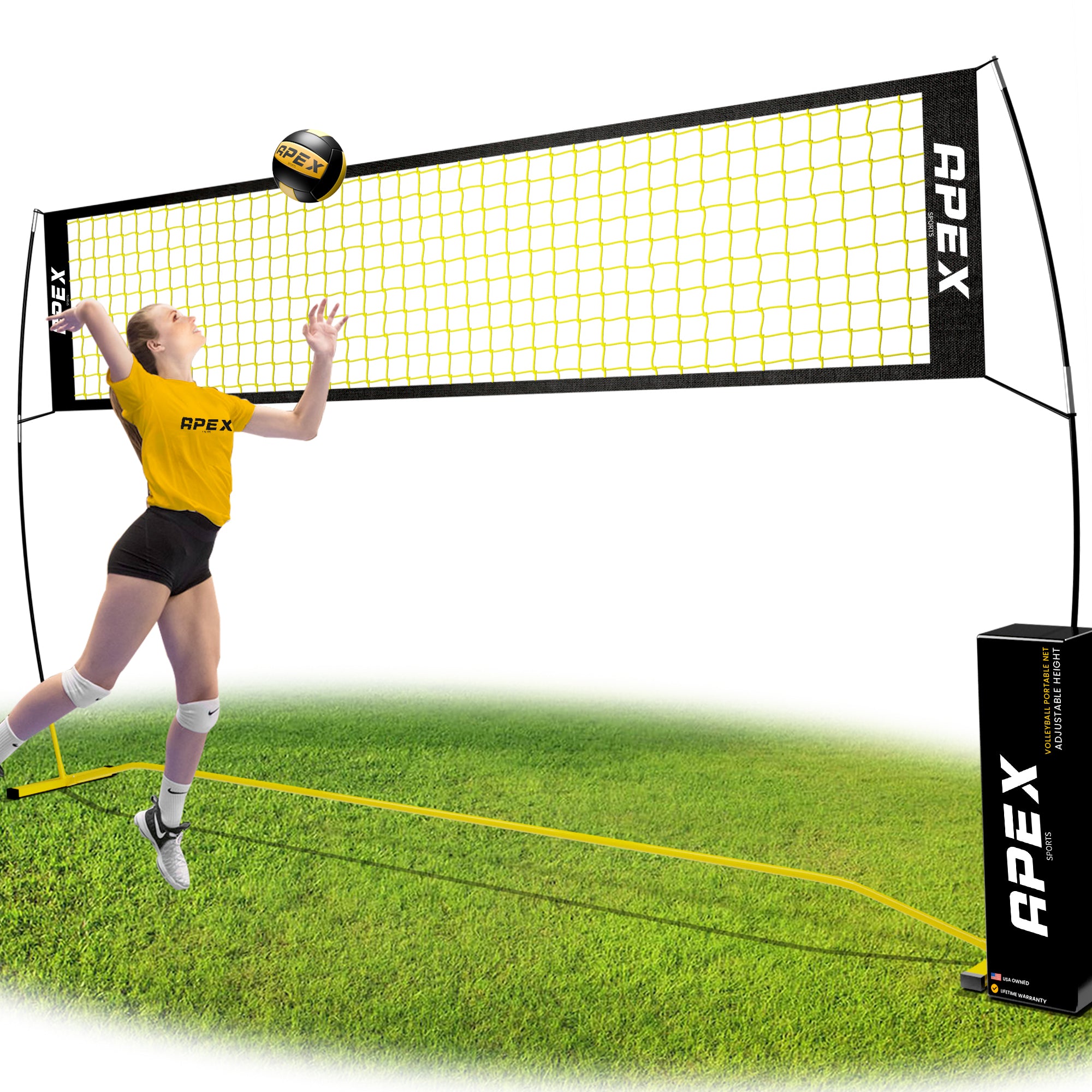 Apex Sports Adjustable Volleyball Net