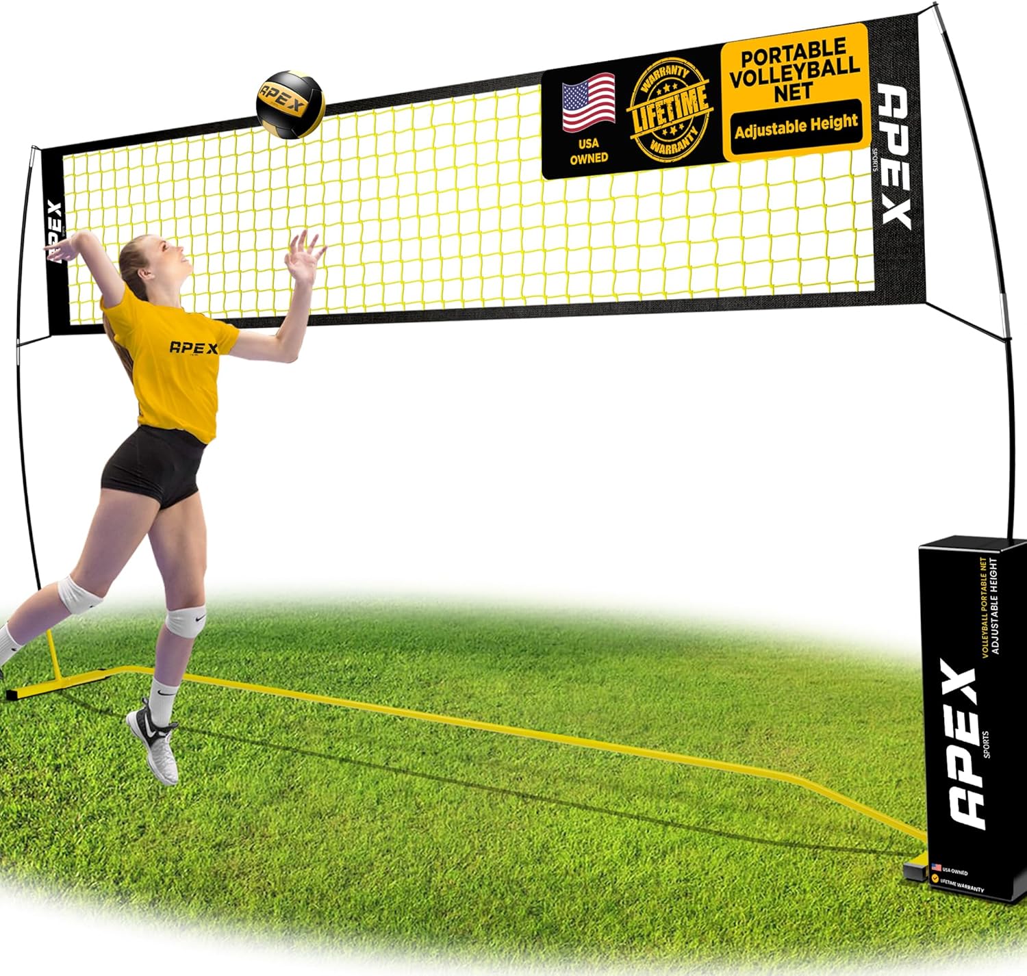 Apex Sports Adjustable Volleyball Net