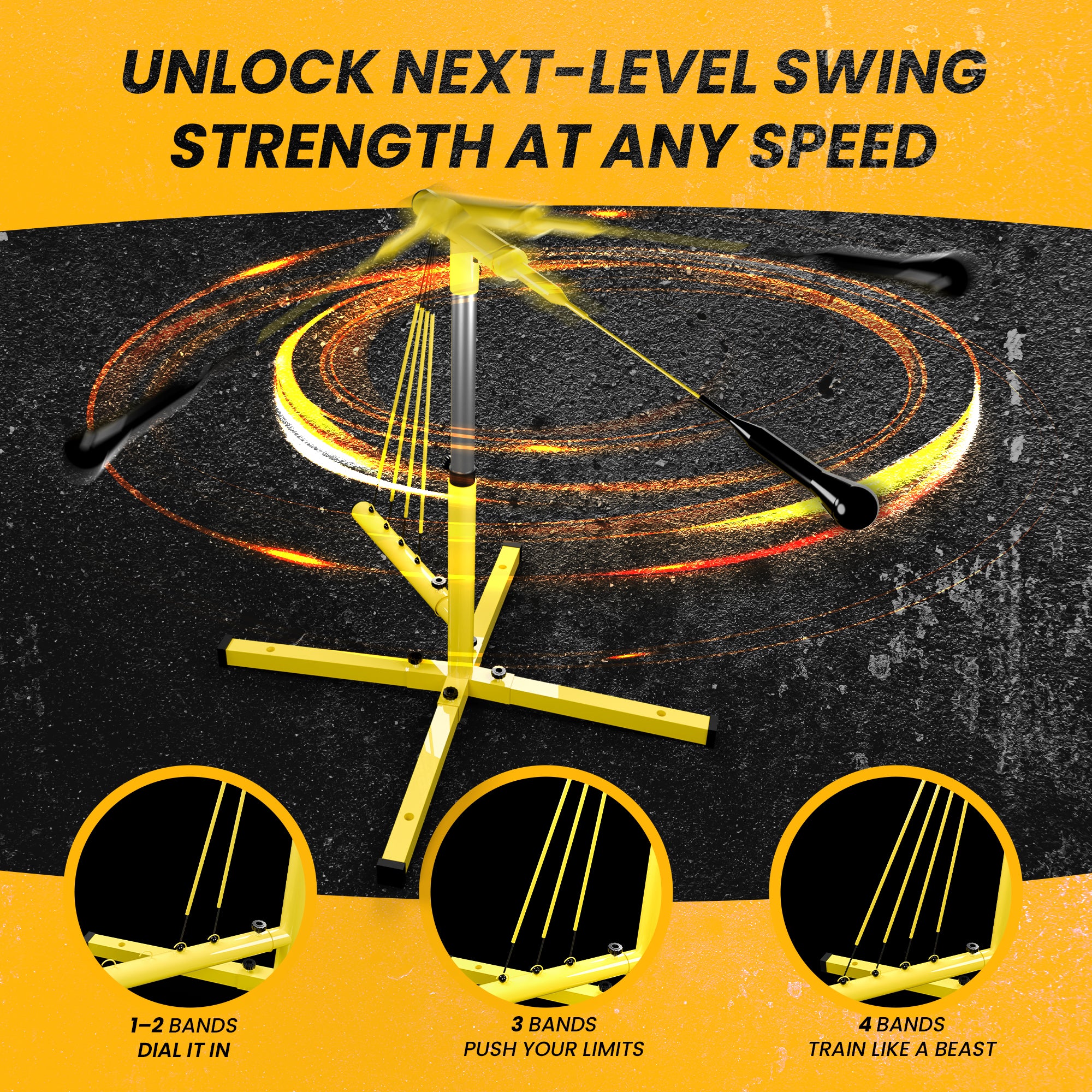 APEX Sports Baseball Swing Trainer – Adjustable Batting Practice Trainer