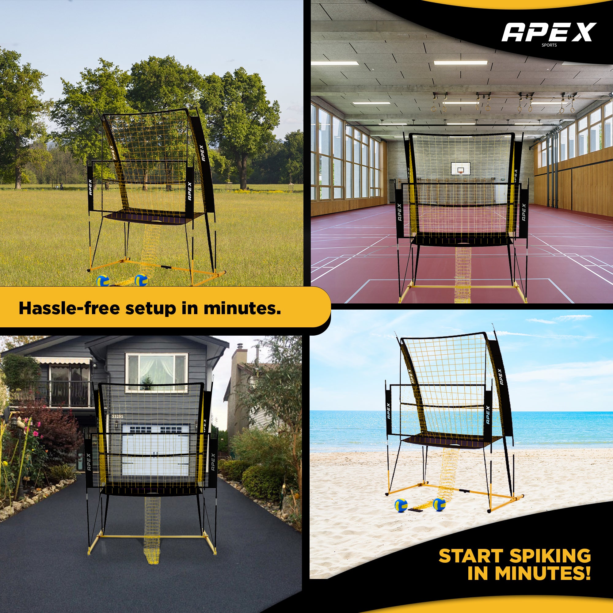 Apex Sports Volleyball Training Net System