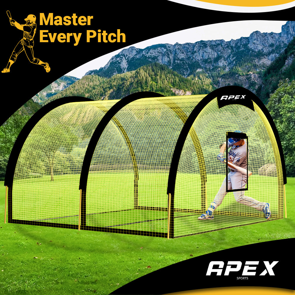 Apex Sports Batting Cage 22ft x 12ft x 8ft