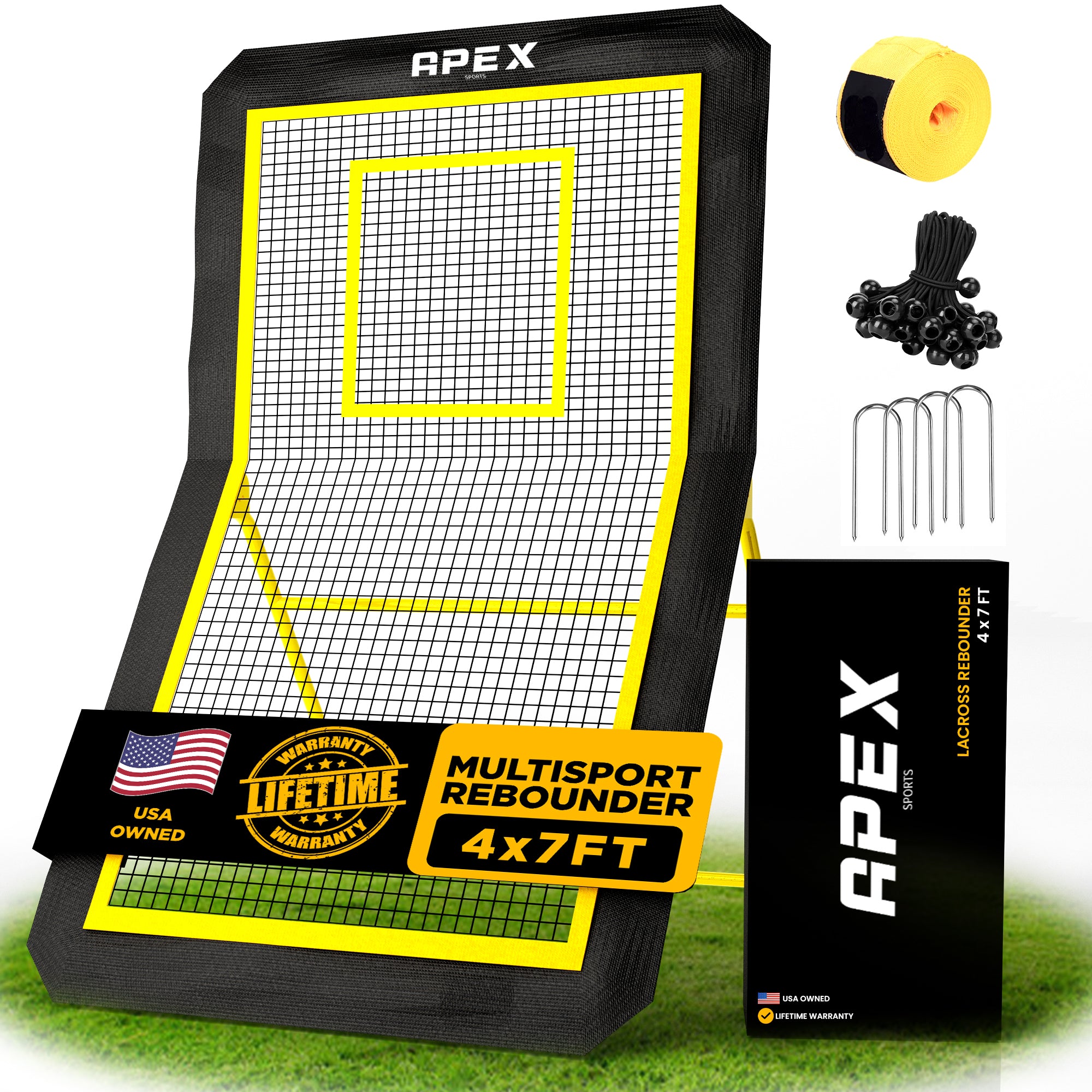 Apex Sports Lacrosse Rebounder 4x7 Feet