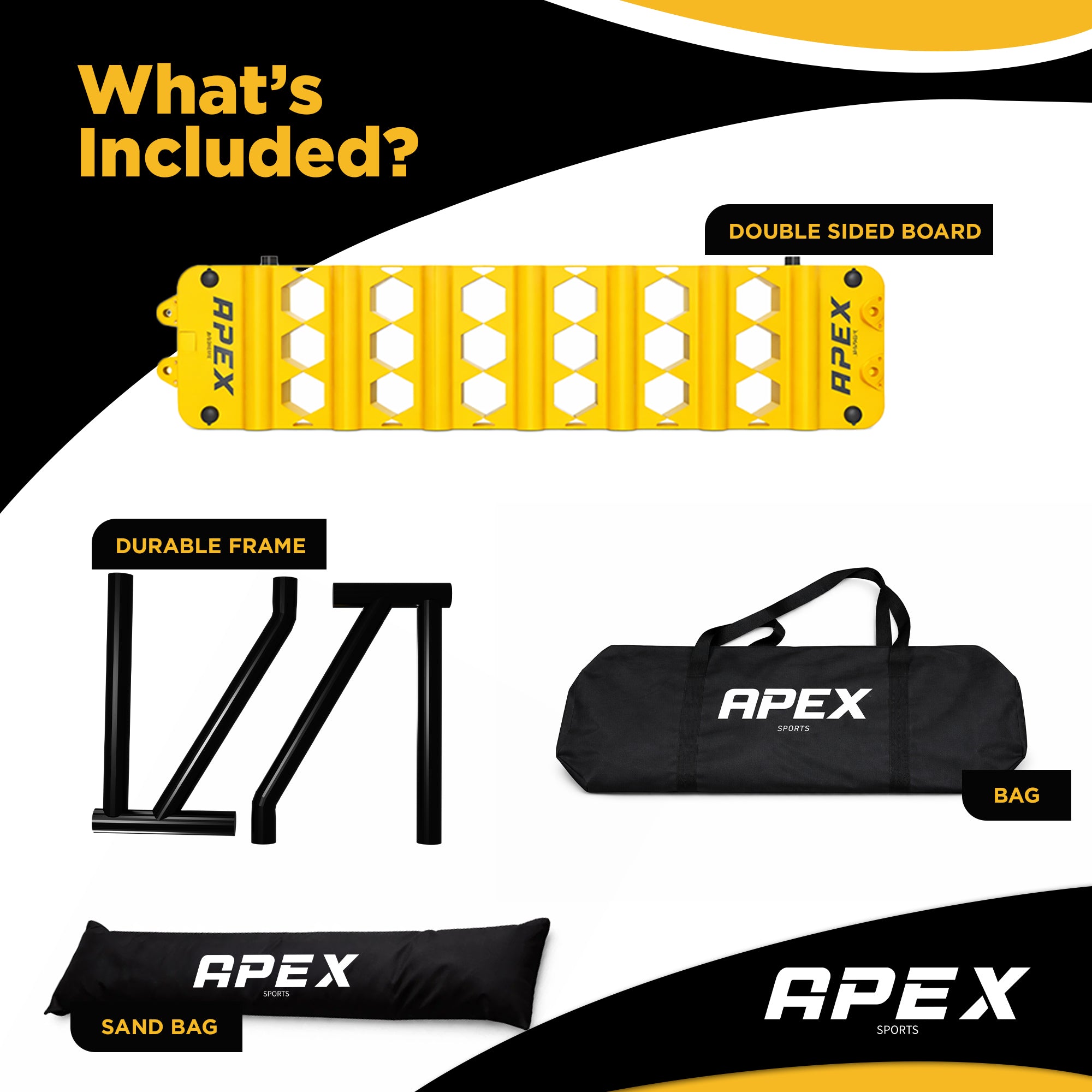 APEX Sports Soccer Rebounder Board with 4 Adjustable Angle Settings