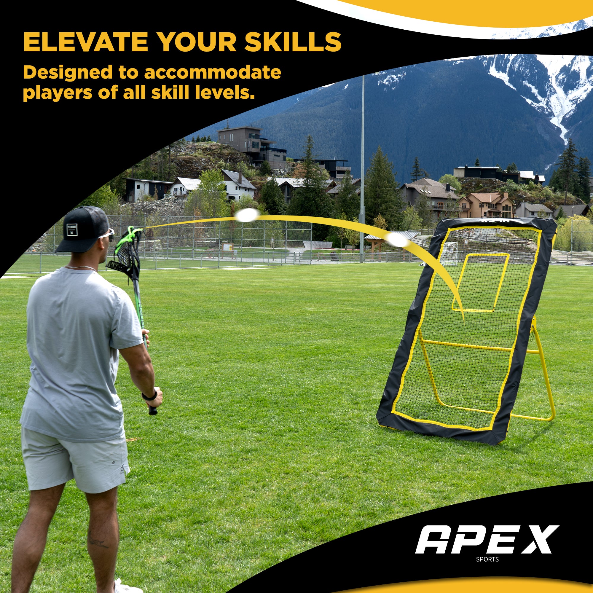 Apex Sports Lacrosse Rebounder 4x7 Feet