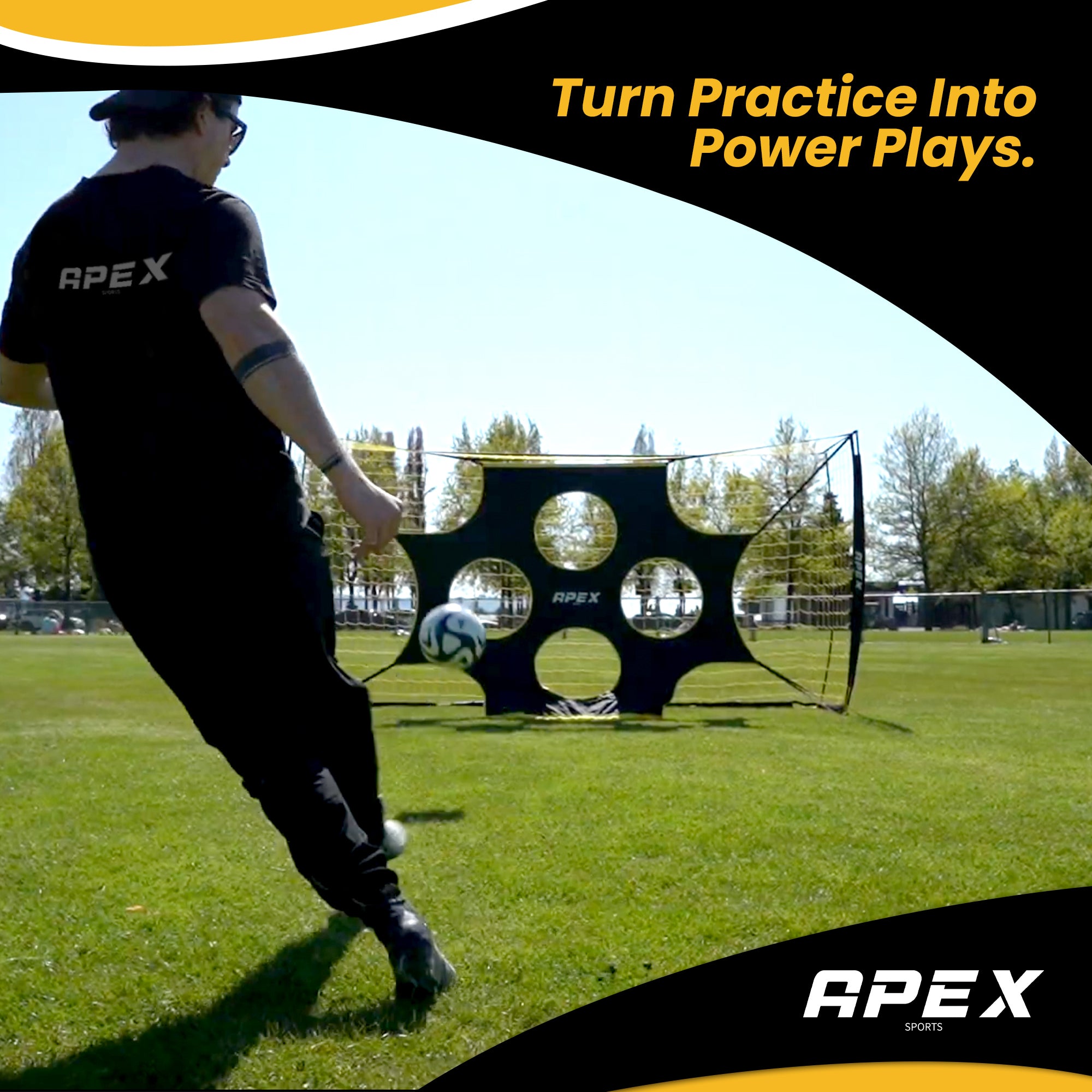 Apex Sports 12x6 Soccer Goal Net Product in use
