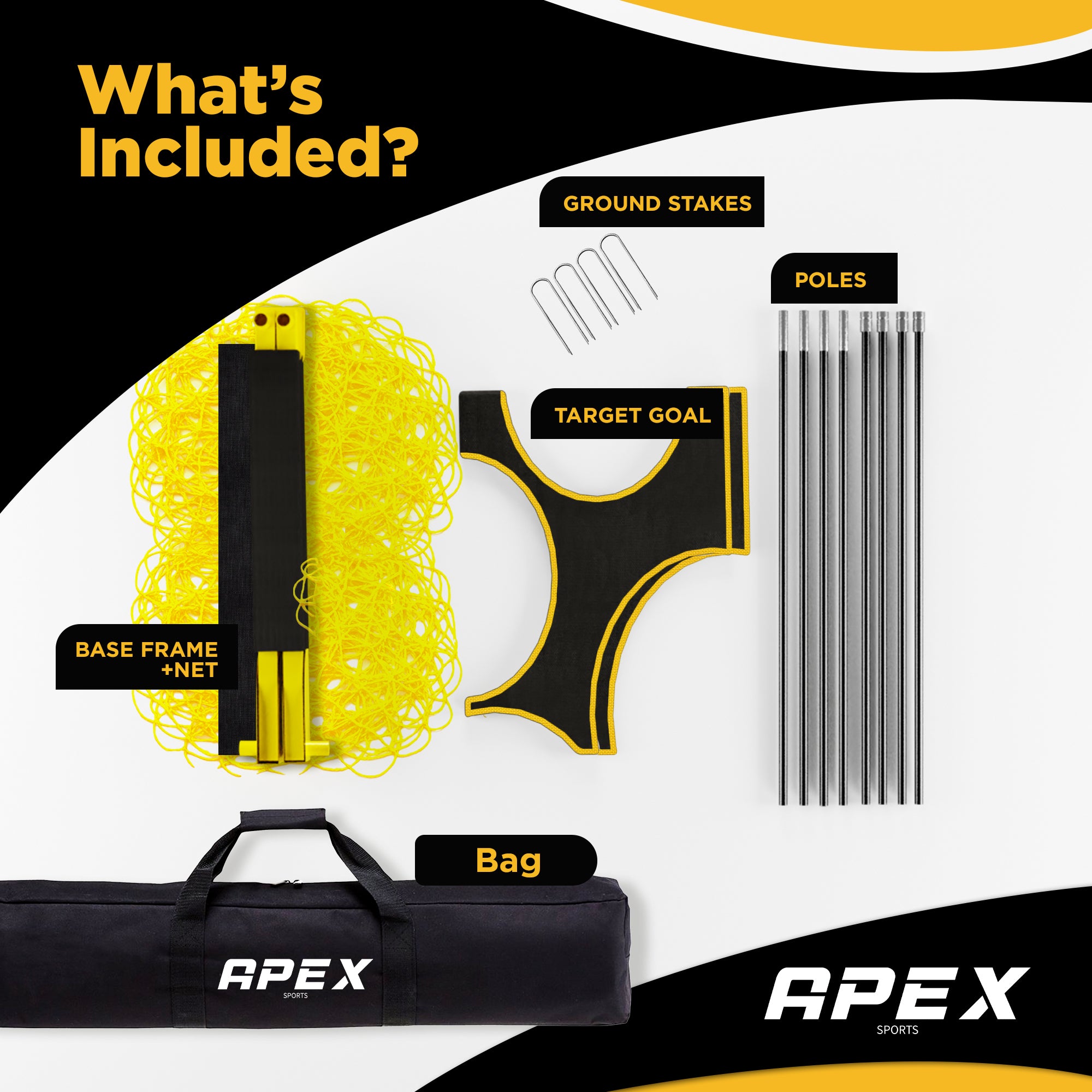 Apex Sports 12x6' Soccer Net Parts