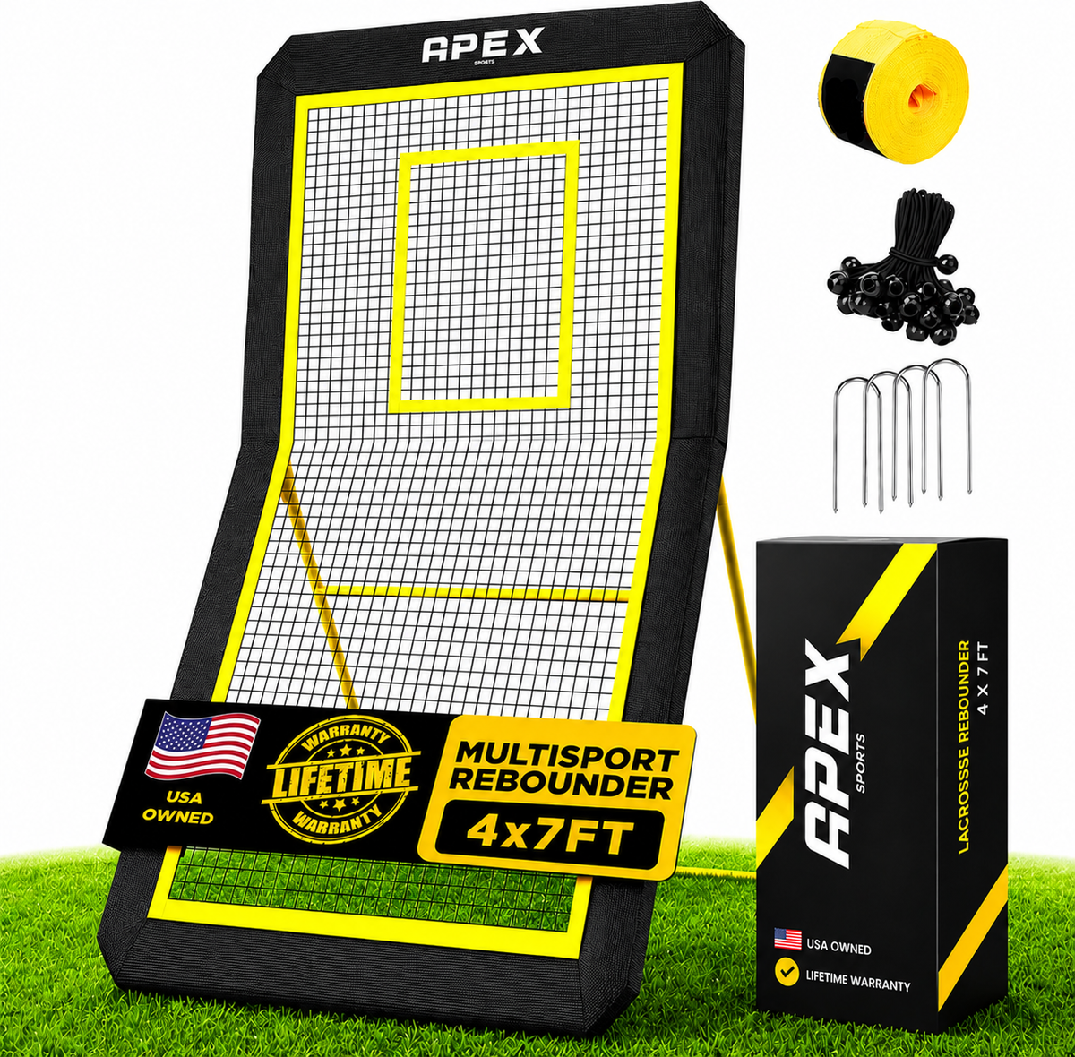 Apex Sports Lacrosse Rebounder 4x7 ft