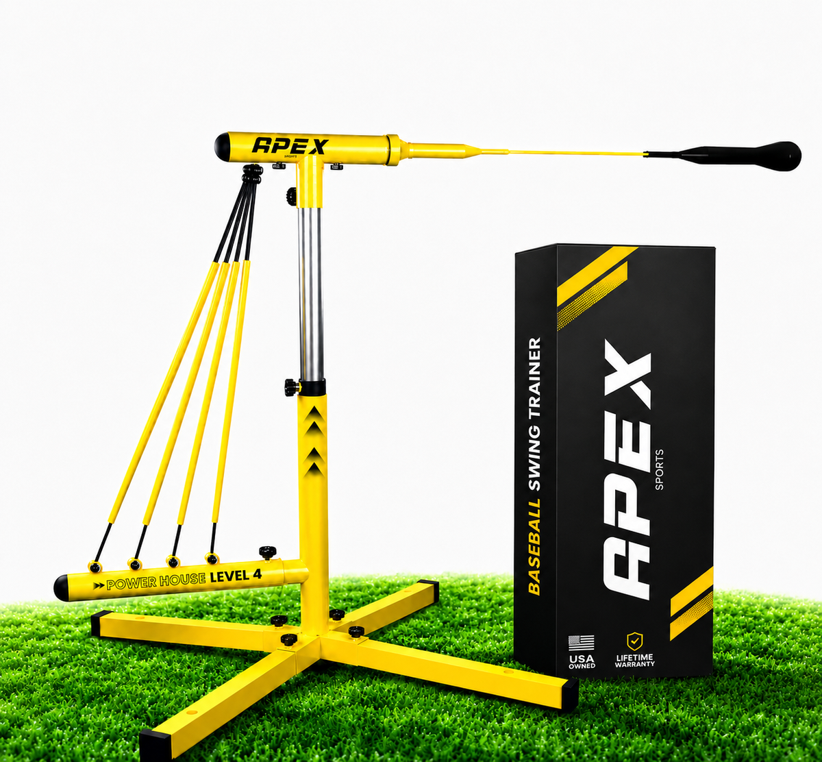 APEX Sports Baseball Swing Trainer – Adjustable Batting Practice Trainer