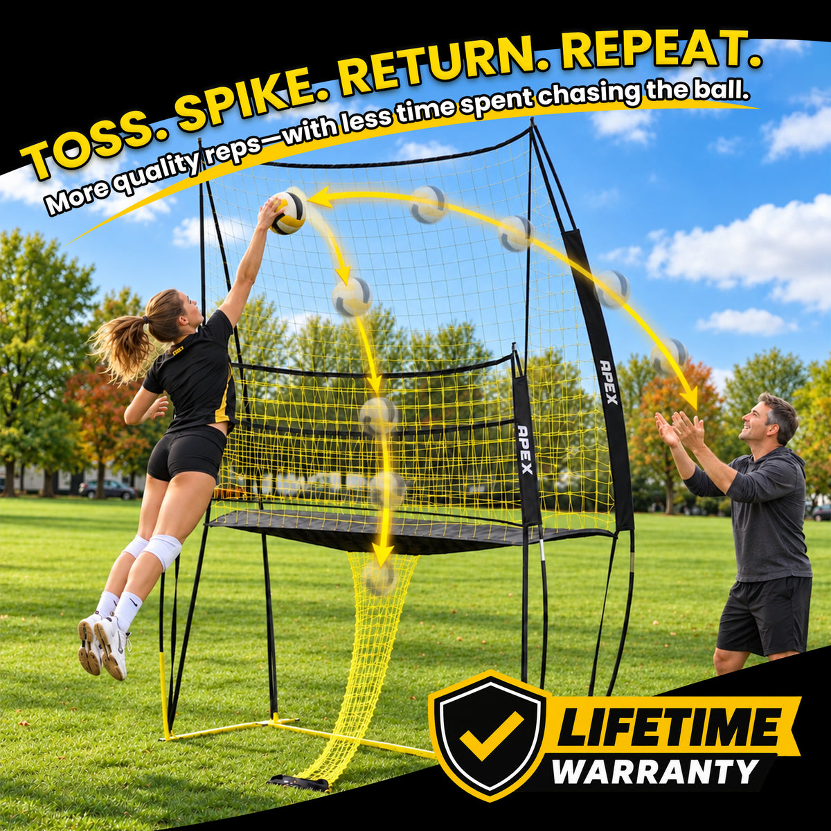 Apex Sports Volleyball Training Net System