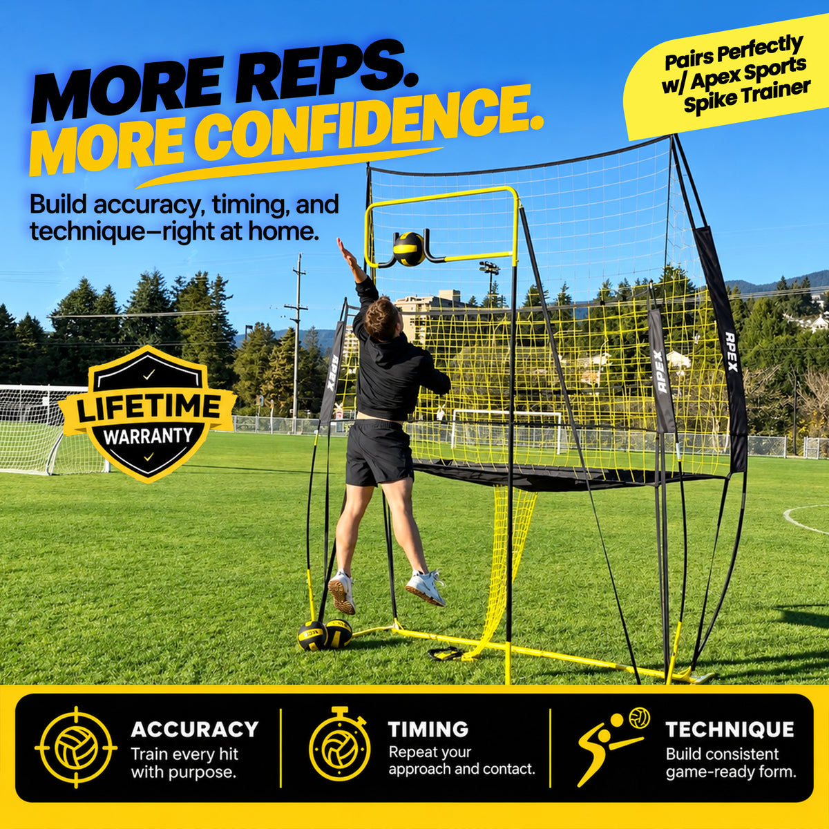 Apex Sports Volleyball Training Net System