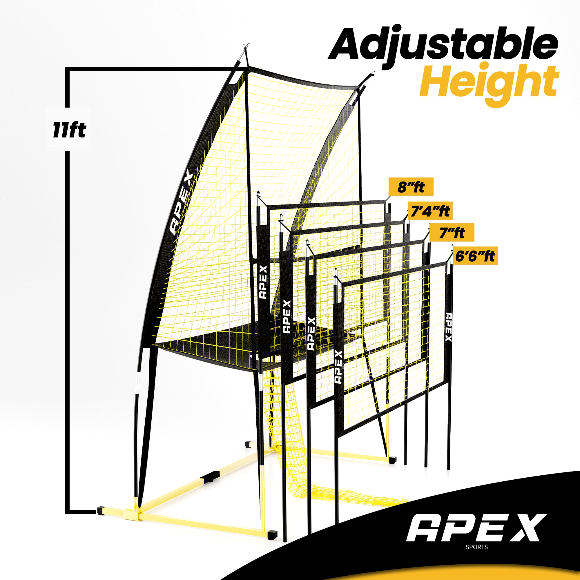 Volleyball Training Net System adjustable height